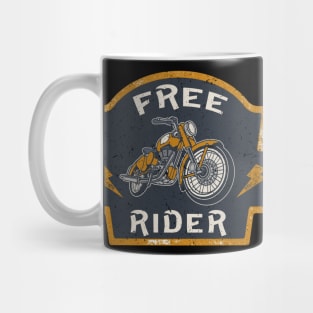 Free Rider Motorcycle Biker Vintage Mug